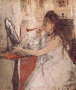 Berthe Morisot Woamn is Making up Spain oil painting artist